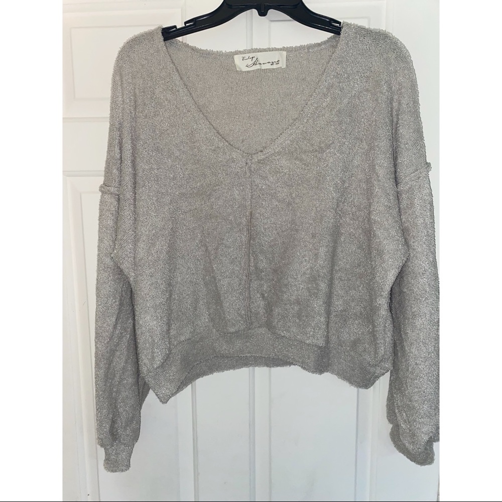 Boutique Crop Knit Sweater